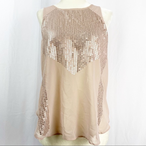 American Eagle Outfitters Tops - American Eagle Semi Sheer Sequin Zip Top Blouse